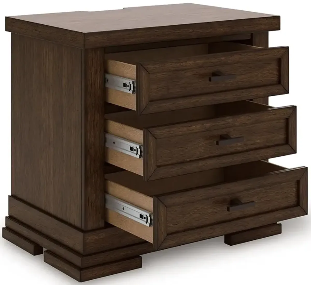 Taffenbrook - Medium Brown - Three Drawer Night Stand
