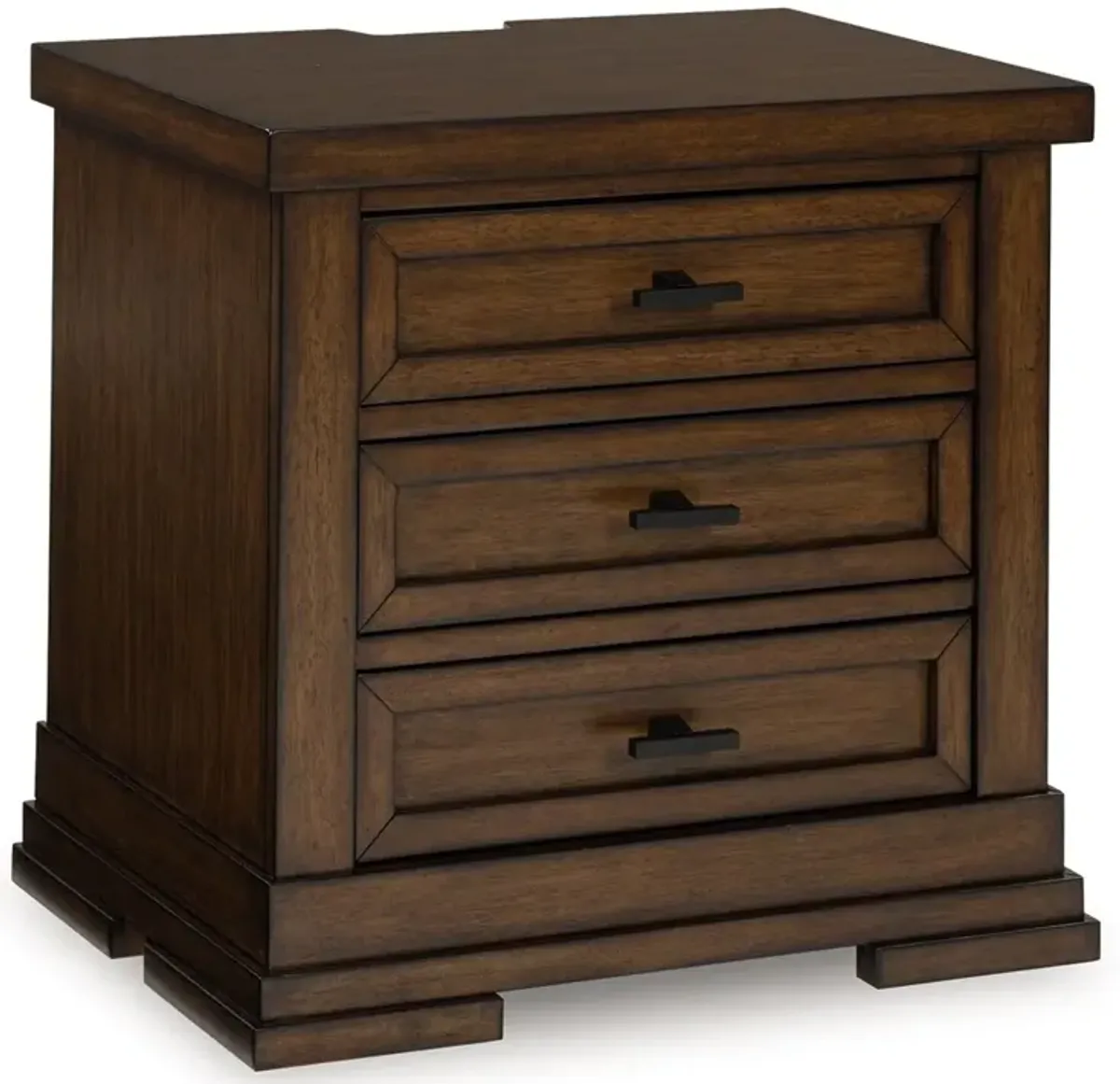 Taffenbrook - Medium Brown - Three Drawer Night Stand