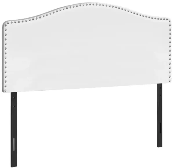 Queen Size, Bed Headboard Only, Upholstered, Transitional - White