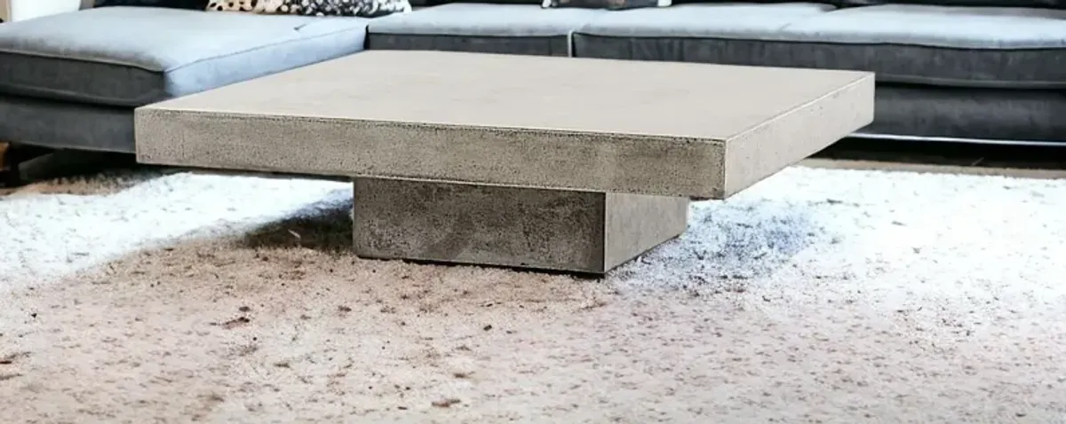 Concrete Modern Square Coffee Table - Gray