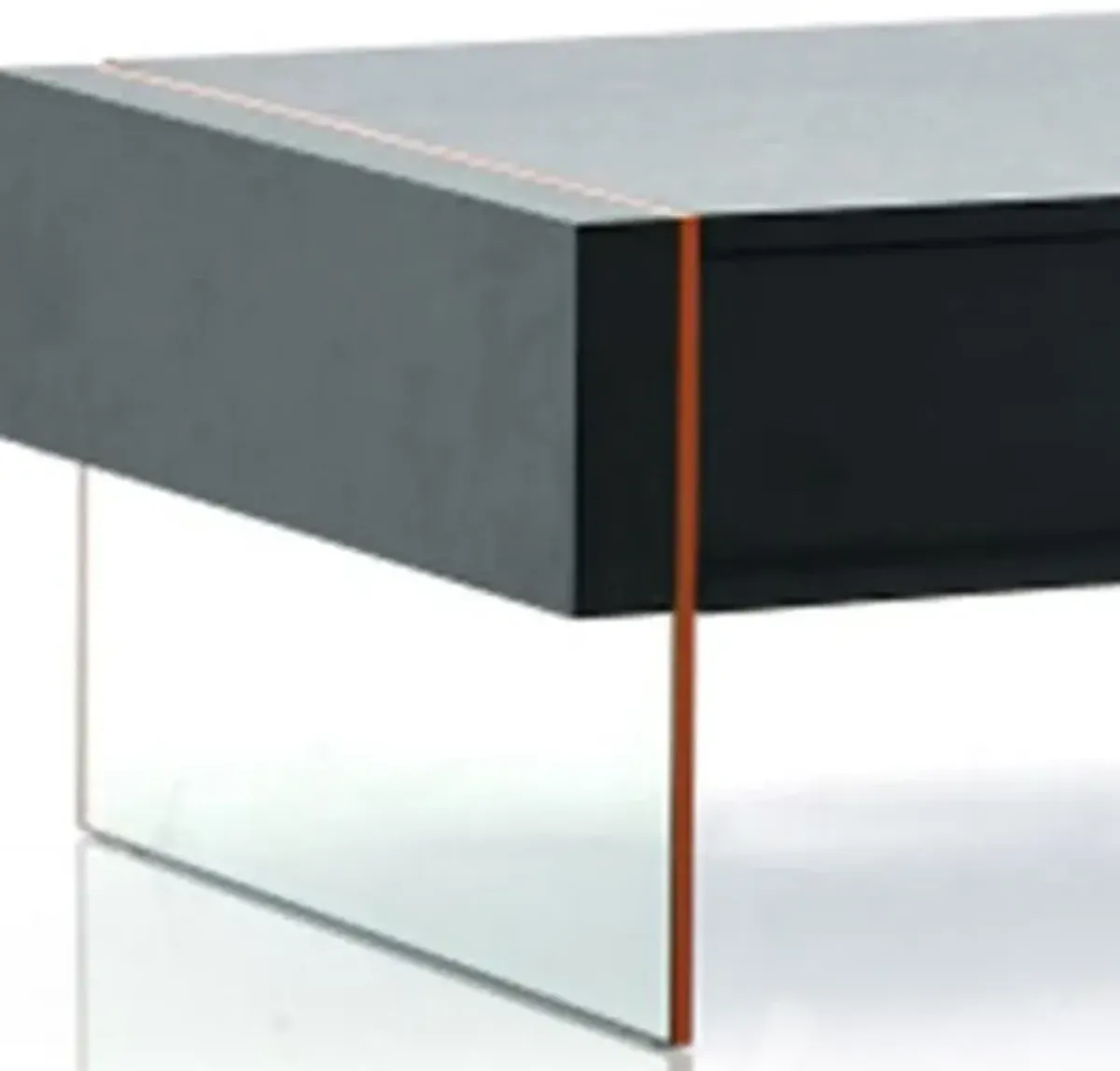 MDF And Glass Floating Coffee Table - Black