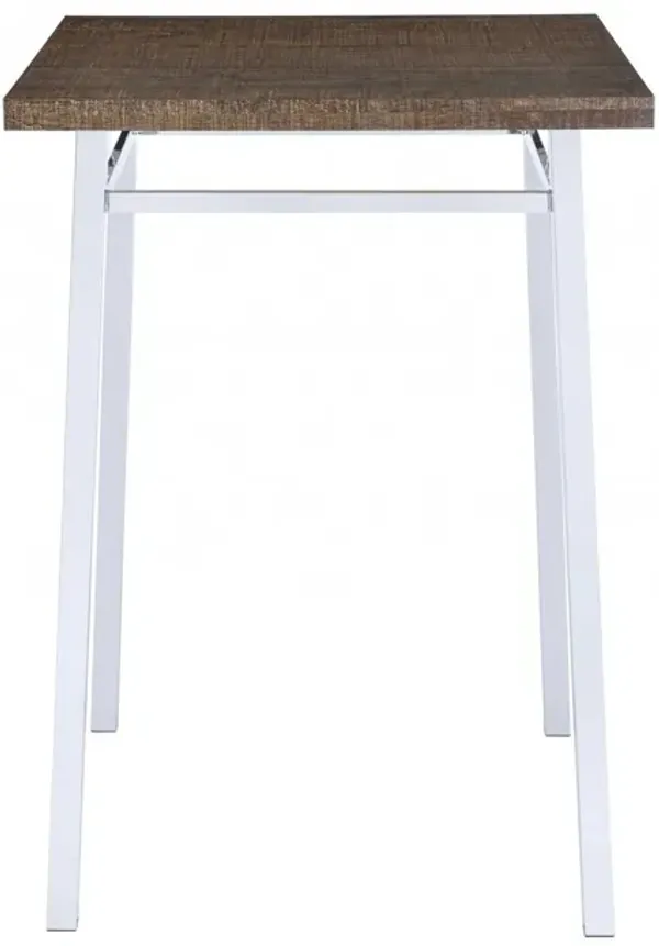 Square Manufactured Wood Bar Table - Brown And White