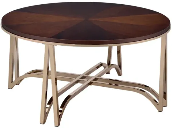 Coffee Table - Walnut And Champagne