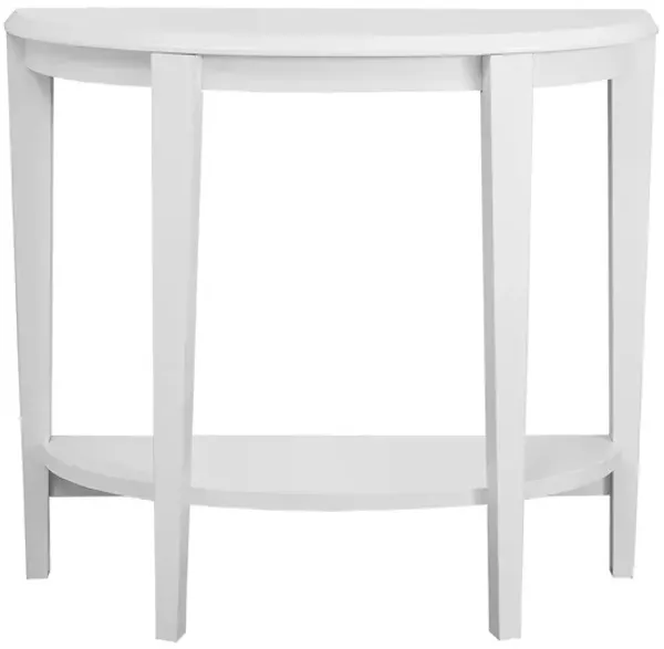 33" End Table With Shelf - White