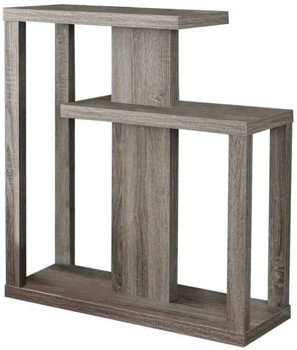 Free Form Floor Shelf Console Table With Storage - Taupe