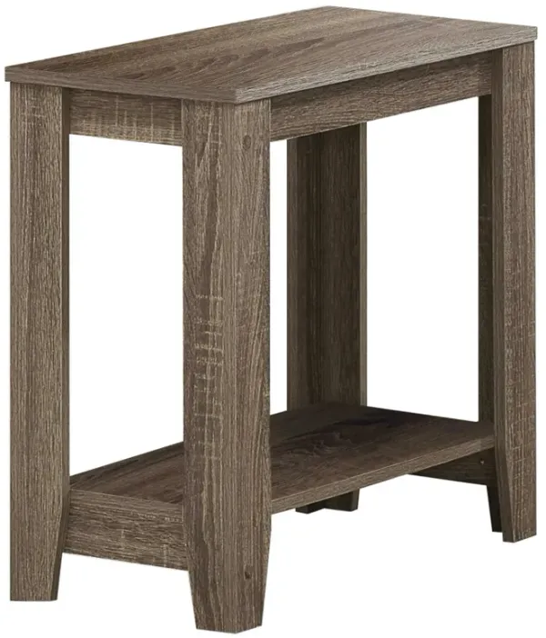 22" End Table With Shelf - Deep Taupe