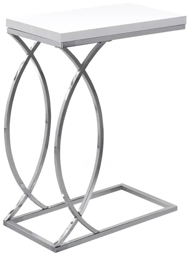MDF Metal Accent Table - White