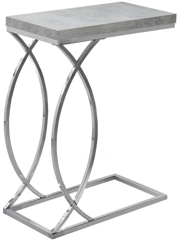MDF Laminate Metal Accent Table - Gray