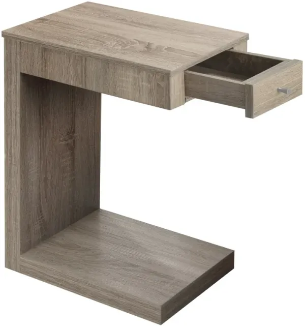 Hollow Core Accent Table - Dark Taupe Finish