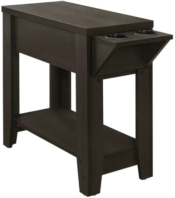 23" Wood End Table With Shelf - Brown