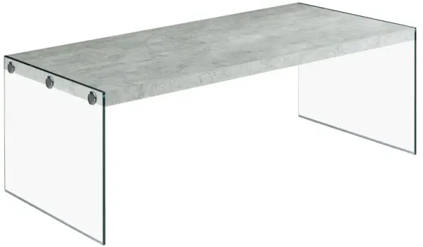 Glass Coffee Table - Gray And Clear