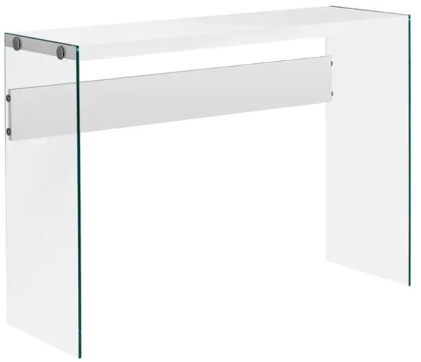 Solid Console Table - White And Clear