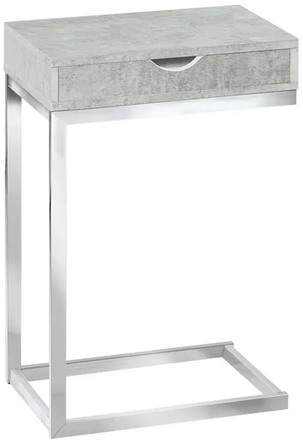 Laminated Metal Accent Table - Gray
