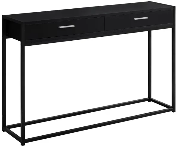 Frame Console Table And Drawers - Black