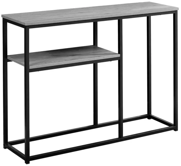 Frame Console Table With Storage - Gray And Black