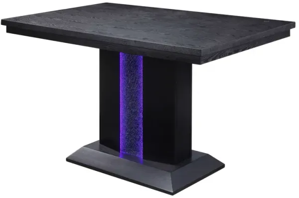 Wood Led Counter Height Table - Black