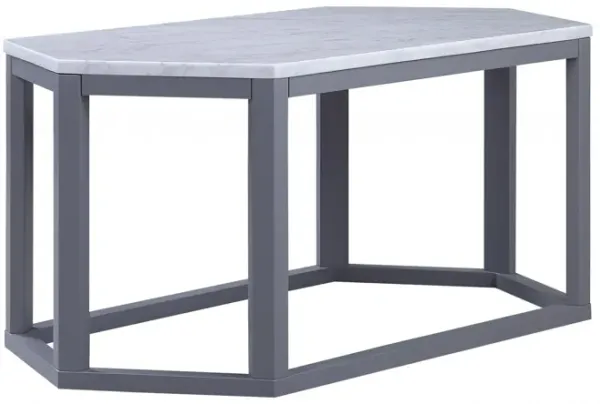 Marble Wood Coffee Table - Gray