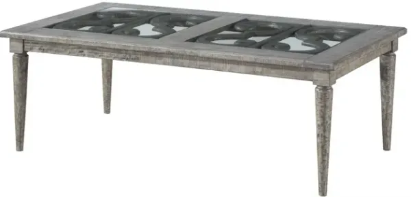 Glass Wood Coffee Table - Salvaged Natural