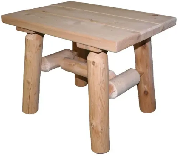 Wood End Or Side Table - Rustic And Natural