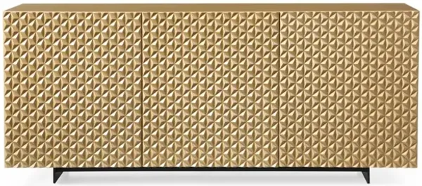 Steel Solid Console Table - Gold And Black