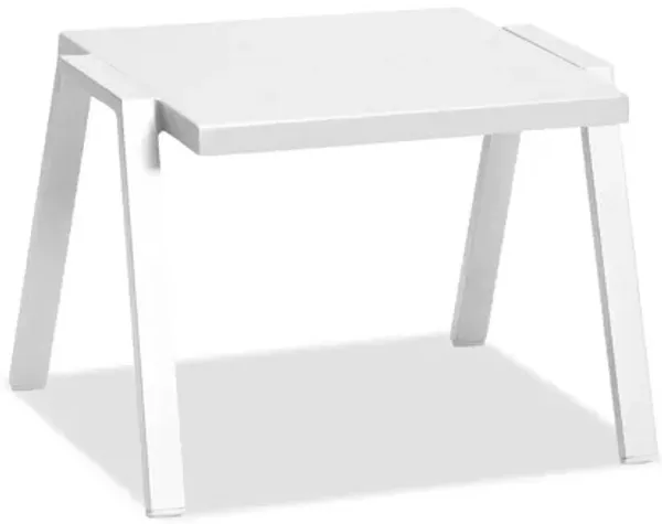 16" Aluminum End Table - White
