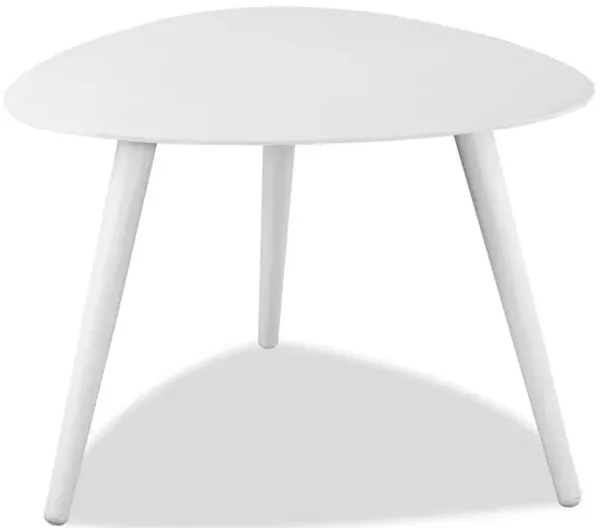 Aluminum End Table - White