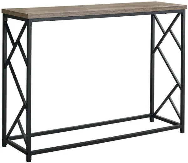 44" Frame Console Table - Taupe And Black