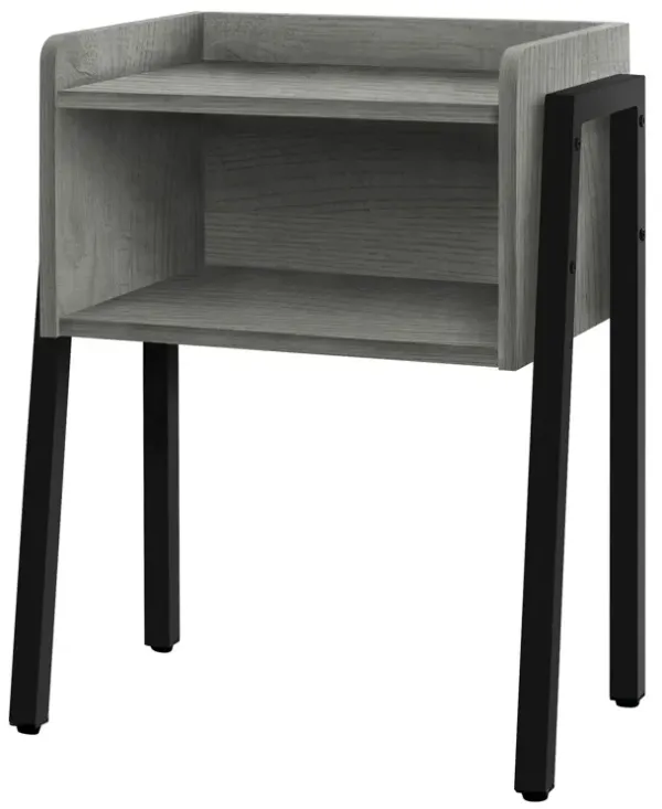 Rectangular Metal Accent Table - Gray And Black