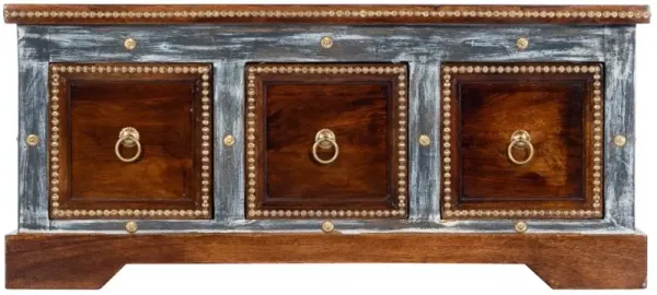 Painted Storage Coffee Table - Wood And Hand