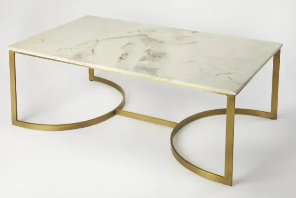 Coffee Table - Metal And Marble