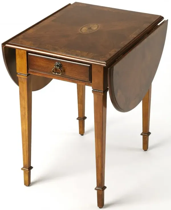 Burl Pembroke Table - Olive Ash