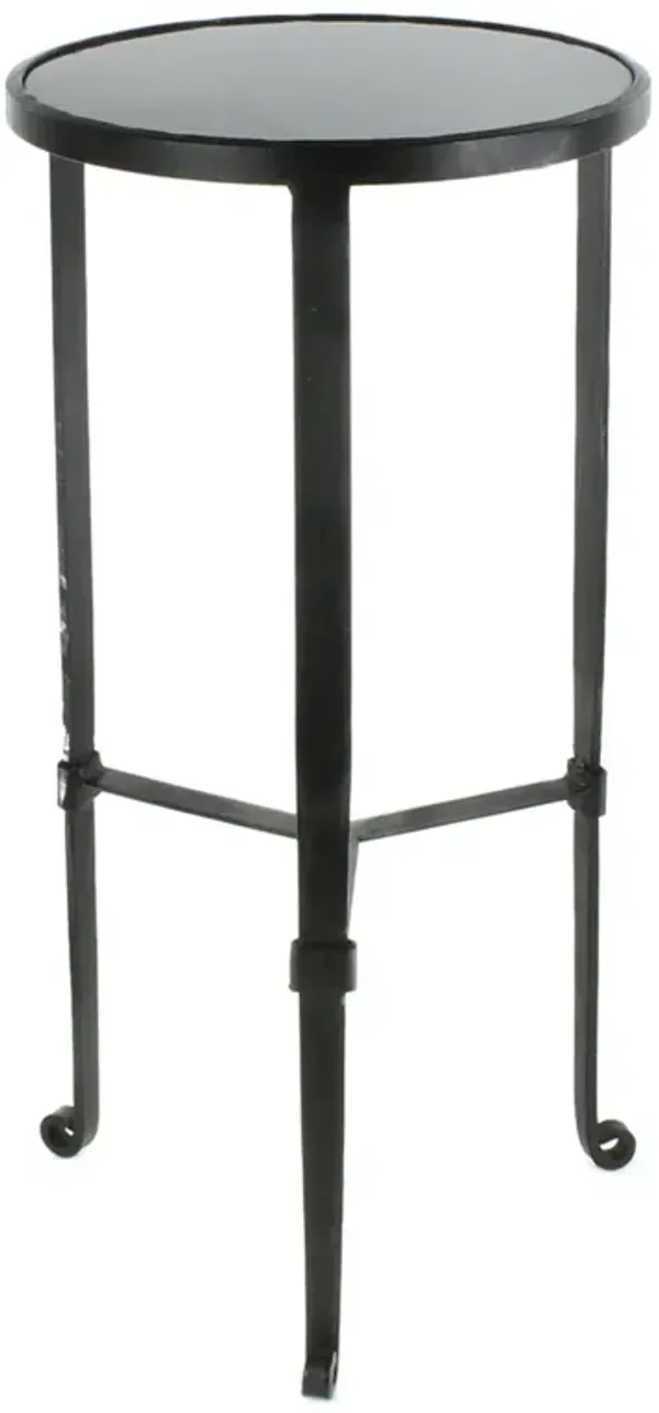 24" Iron Square End Table - Black
