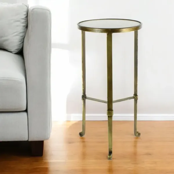 Iron Square End Table - Brass