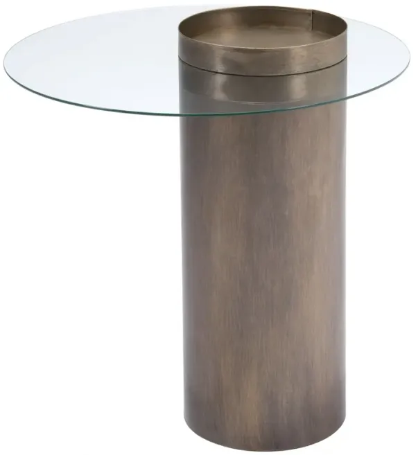 Contemporary End Table - Antique Gold