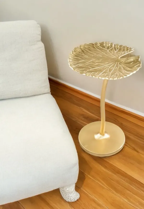 Aluminum End Table - Gold