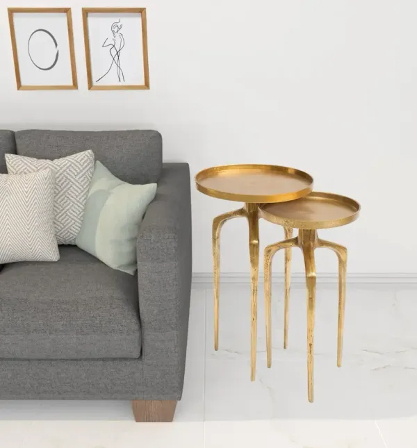 Nested Tables (Set of 2) - Gold