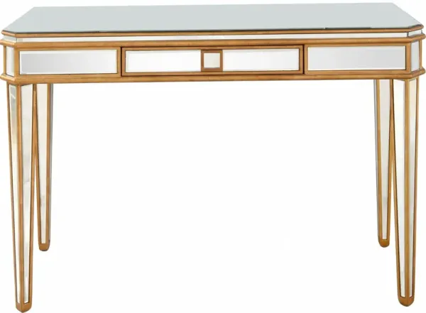 Console Table - Antiqued Gold Finish