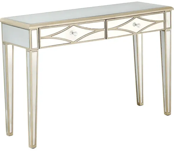 Finish Console Mirror Table - Champagne