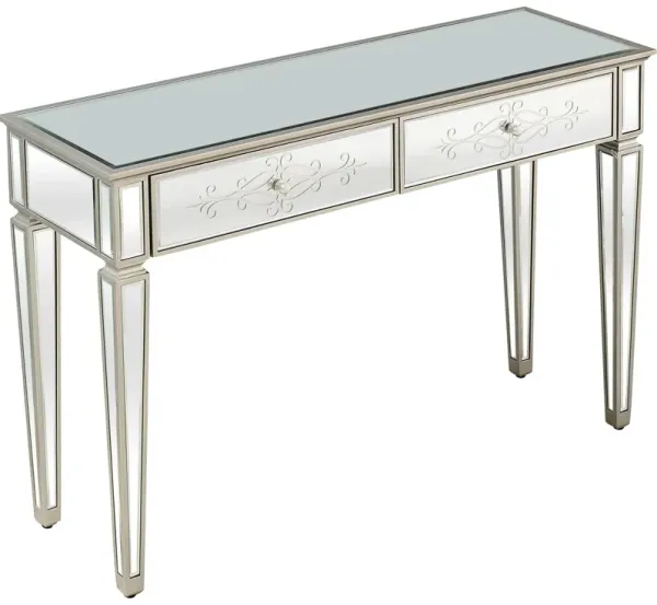 Console Table - Antiqued Etch