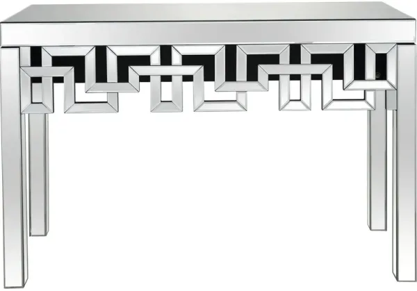 Greek Key Console Table - Clear