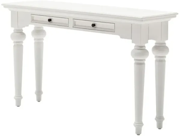 Console Table With Storage - White