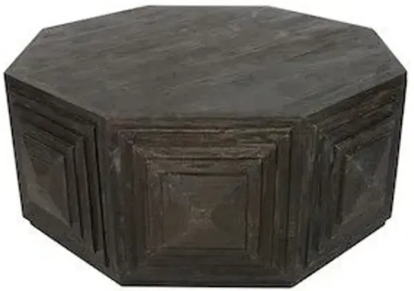 Octagonal Coffee Table - Deep Brown