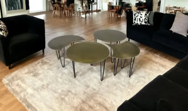 Bohemian Cocktail Table Set (Set of 4) - Gold