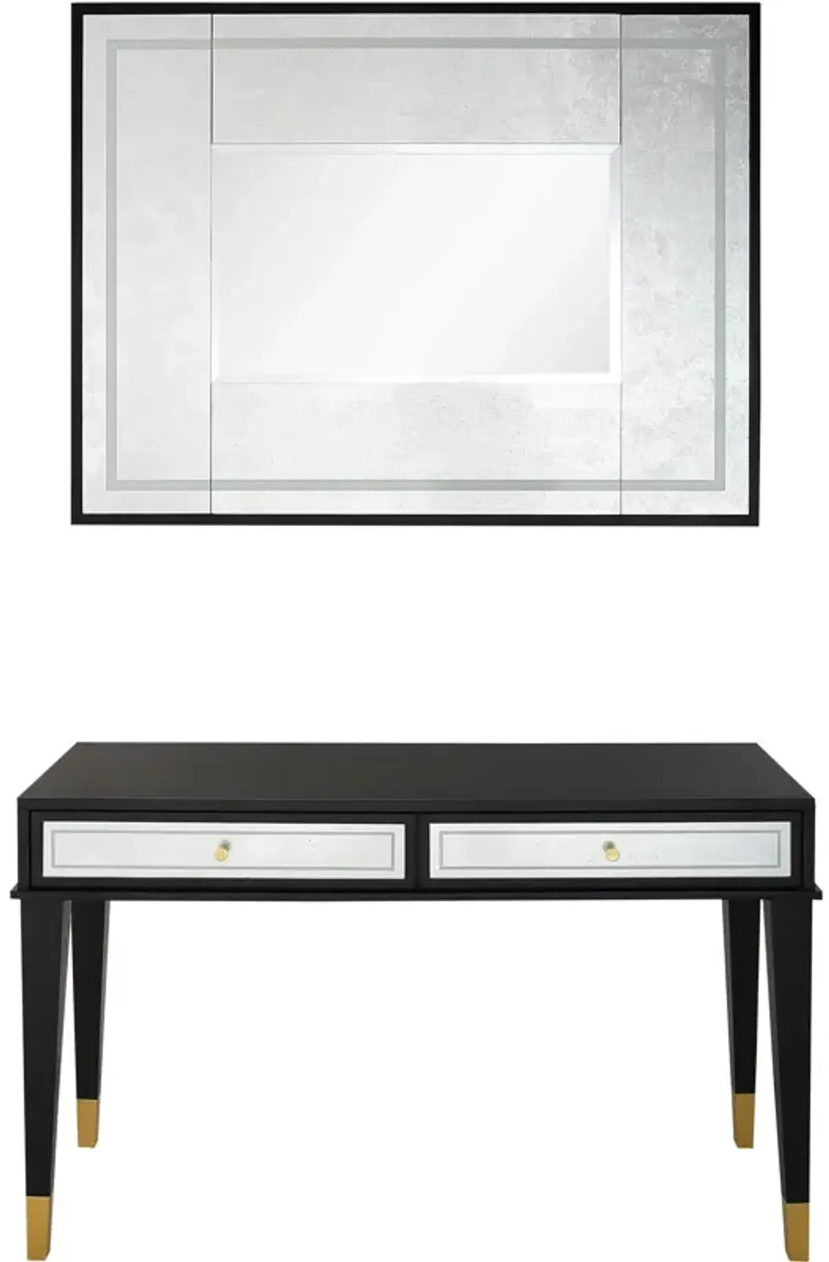Console Table And Drawers (Set of 2) - Black