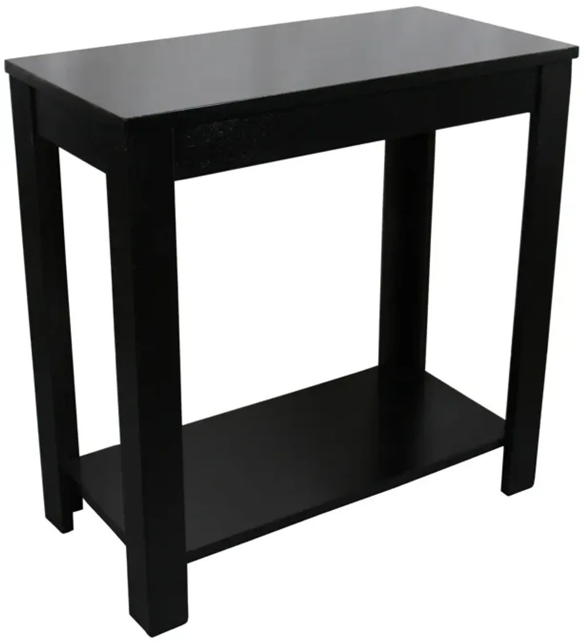 24" End Table With Shelf - Black