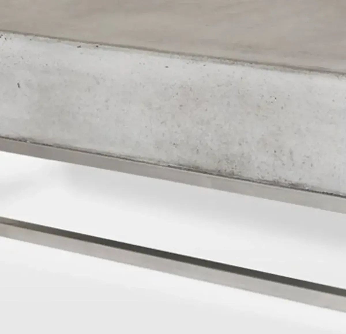 Modern Square Concrete And Steel Coffee Table - Dark Gray