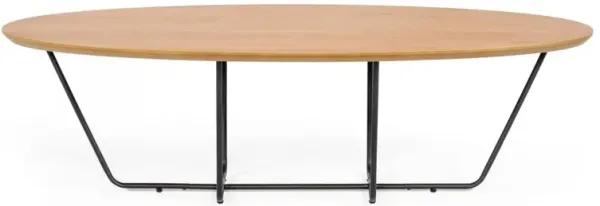 Industrial Large Powder Metal Coffee Table - Oak And Black