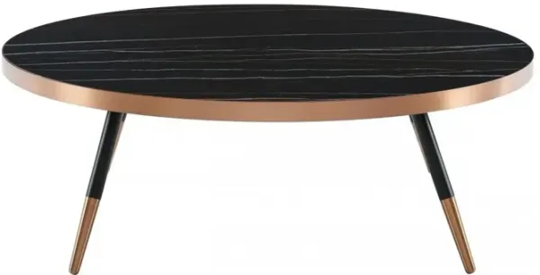 Modern Large Ceramic Coffee Table - Black And Gold