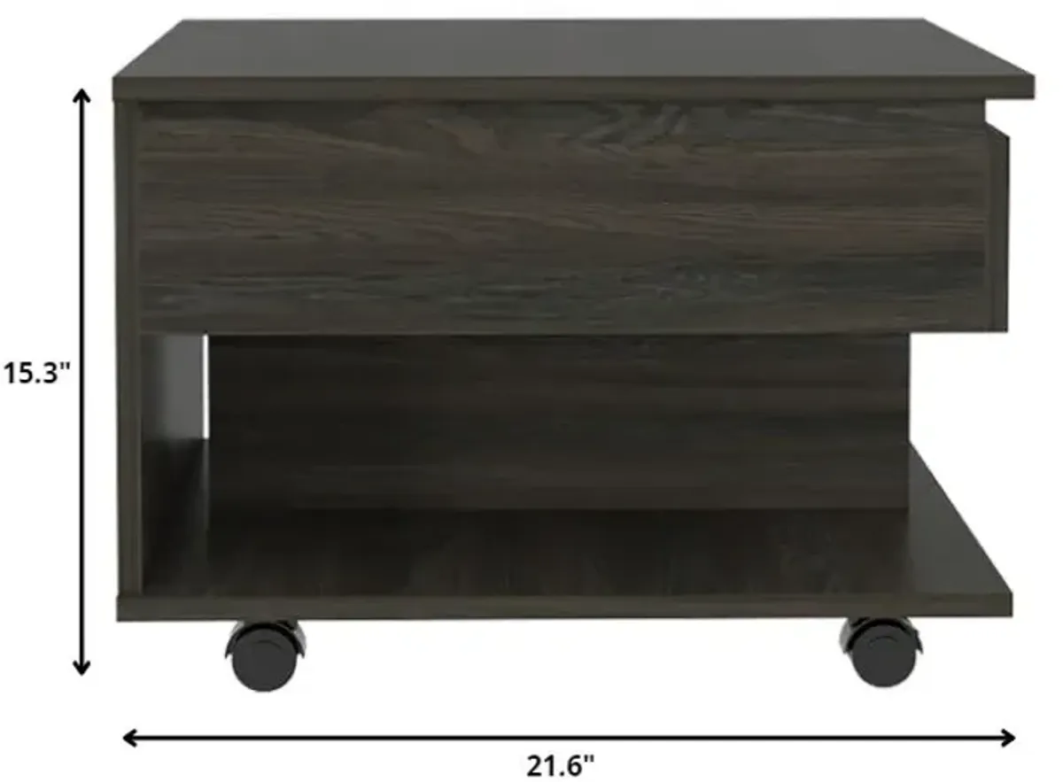 Manufactured Wood Rectangular Coffee Table With Drawer - Carbon Espresso