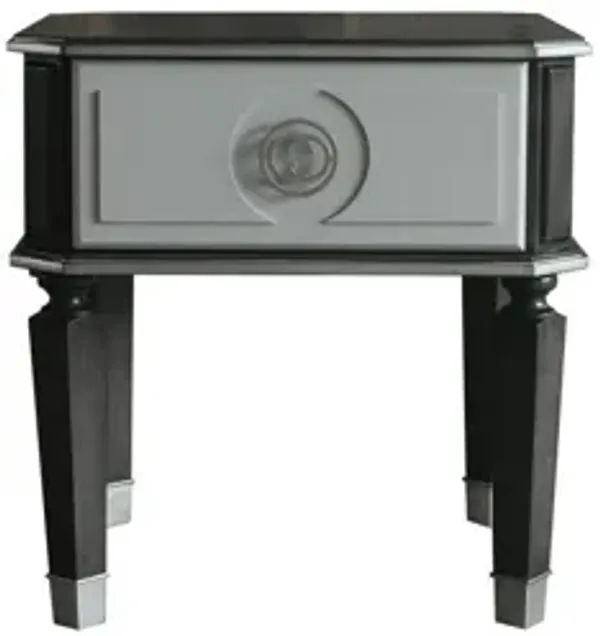 Manufactured Wood Square End Table - Charcoal And Light Gray